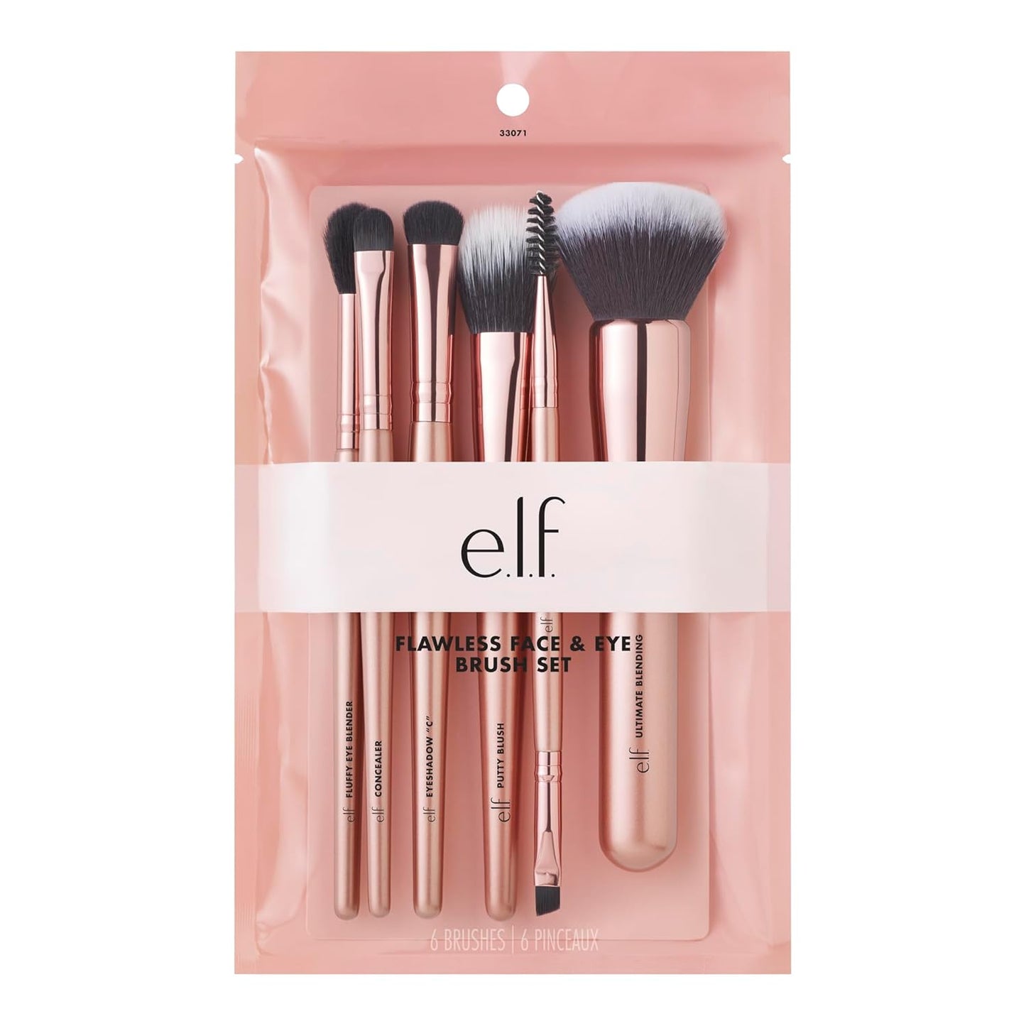 Elf - Flawless Face and Eye Brush Kit - 6 brochas