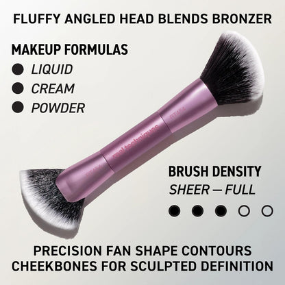 Real Techniques - 6 Piece Big Blends Energy Brush + Dual-Sided Puff Kit